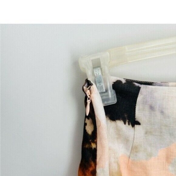Karina Grimaldi Devi Skirt Linen Peach Monet Size Large NWT $268 - Picture 5 of 7